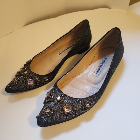 Manolo Blahnik flats size 8(38) in GUC - Picture 6 of 12